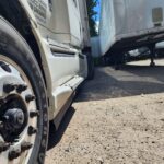 Nika Transport LLC curtain side trailer being loaded with goods
